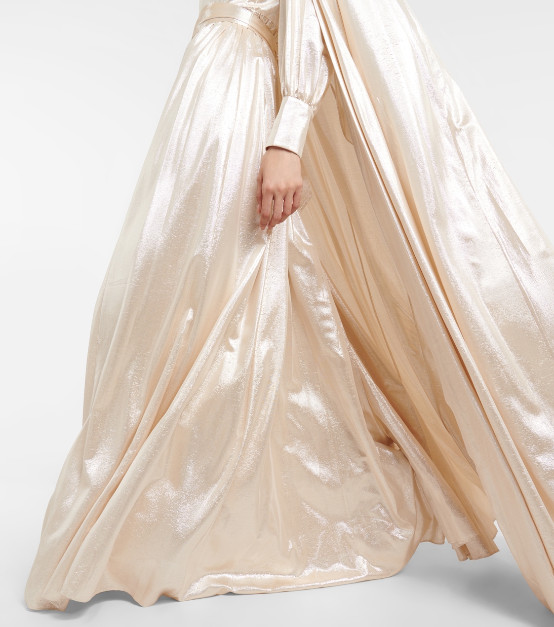 Macie lamé cape gown | Erdem