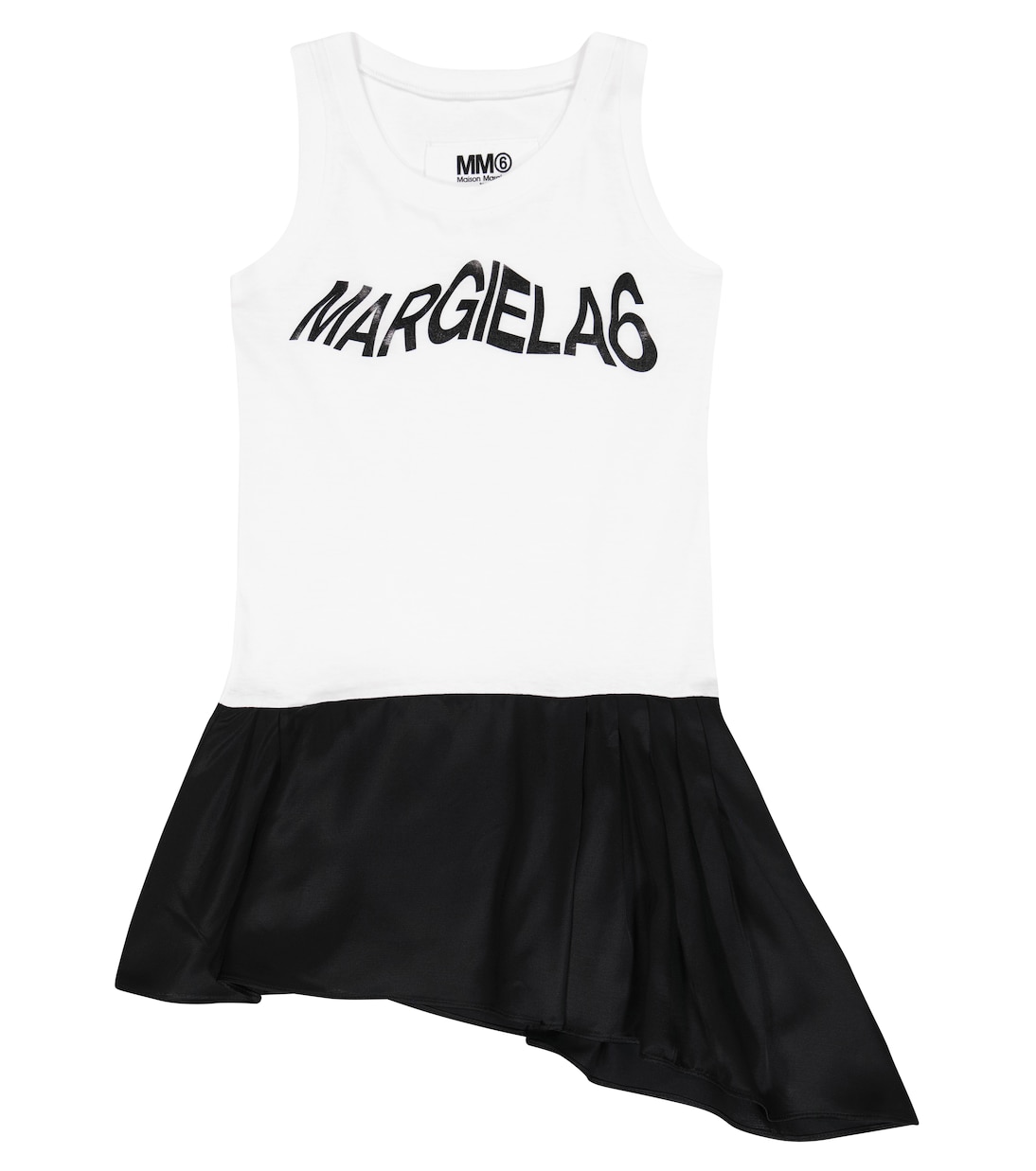 Kleid aus Jersey und Satin | MM6 Maison Margiela Kids