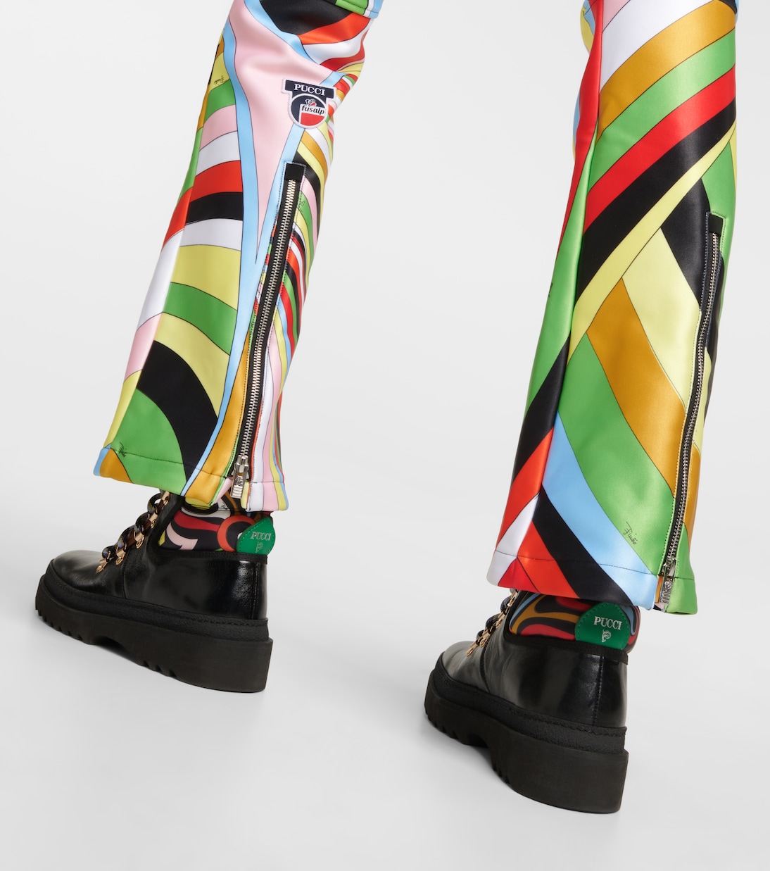 x Fusalp printed leather ankle boots | Pucci