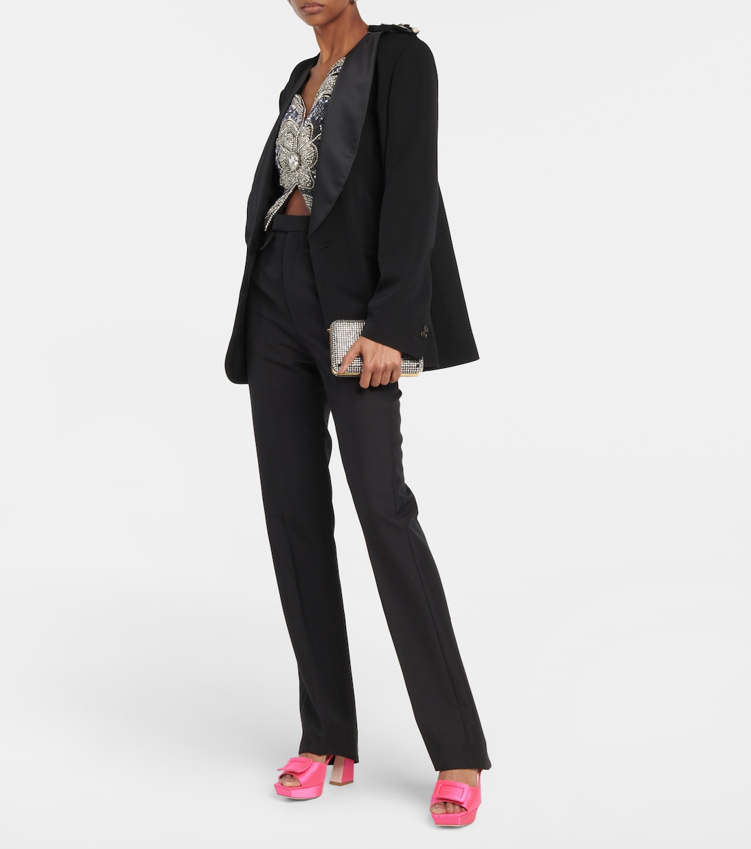Sandali in raso con plateau | Roger Vivier
