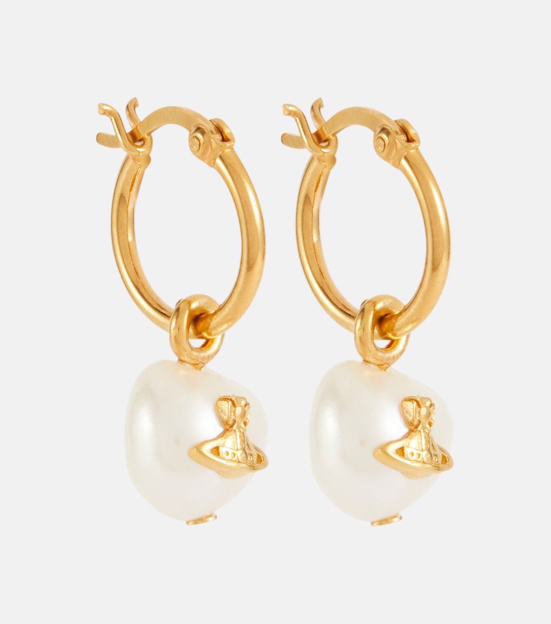 Orecchini a cerchio argento azzurro VIVIENNE WESTWOOD per stile giovane e audace