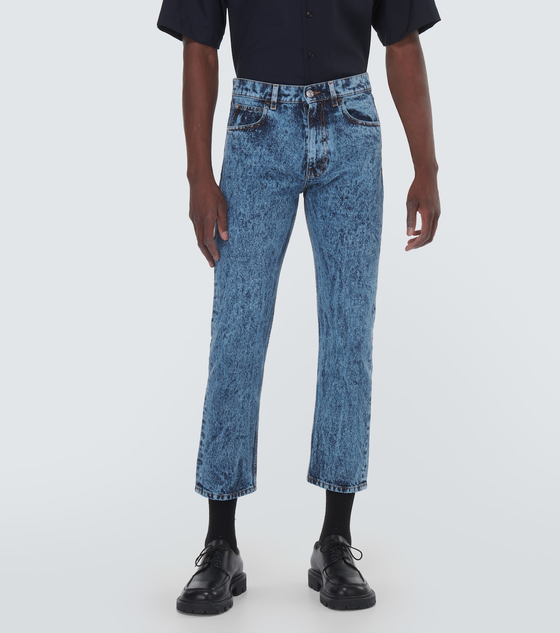Jeans anchos con piel | Marni