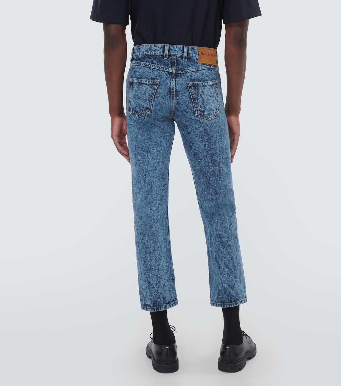 Jeans anchos con piel | Marni