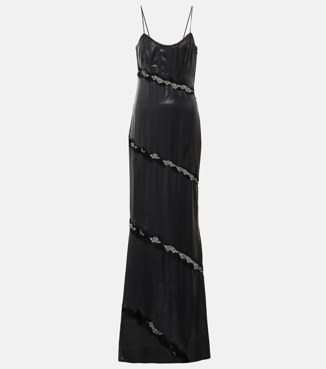Maxikleid aus Lederimitat | Alessandra Rich