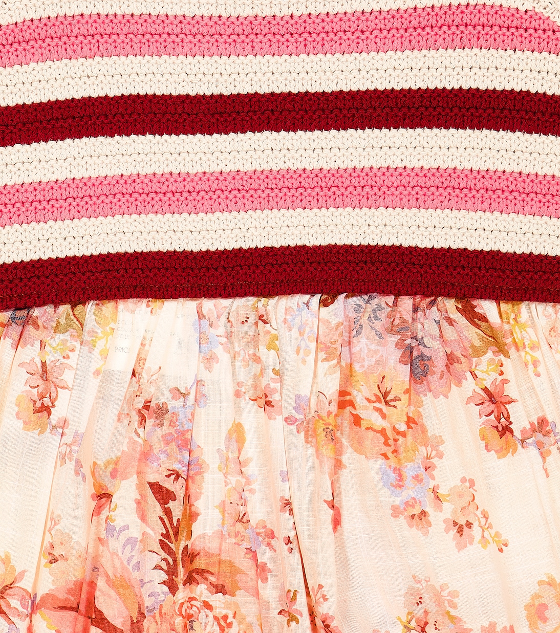 Abito Devi in crochet di cotone con stampa | Zimmermann Kids