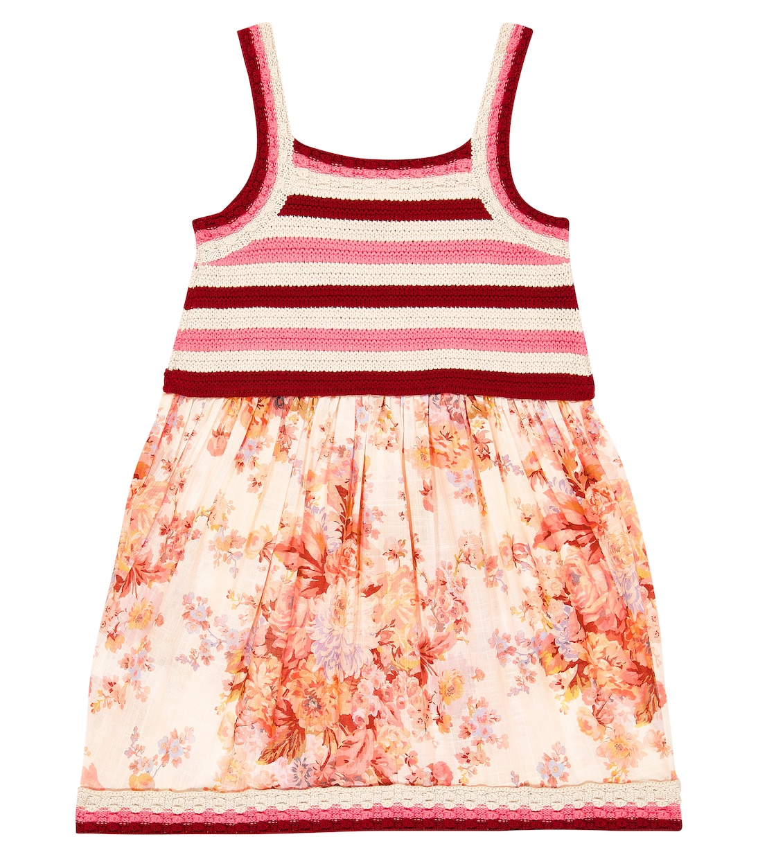 Abito Devi in crochet di cotone con stampa | Zimmermann Kids