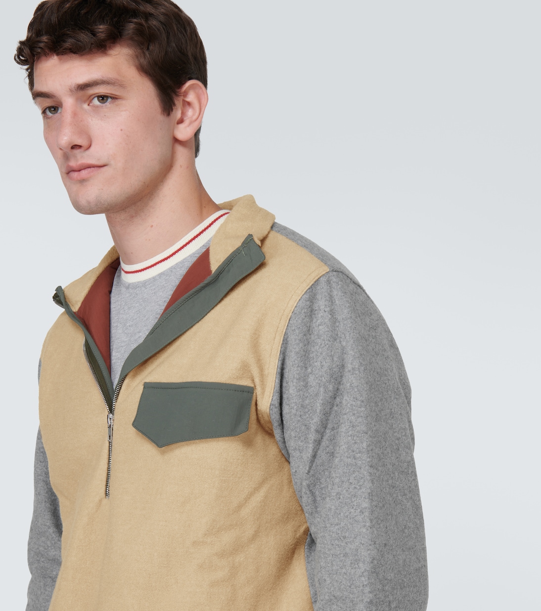 Dorg wool-blend zip-up sweater  | Ranra