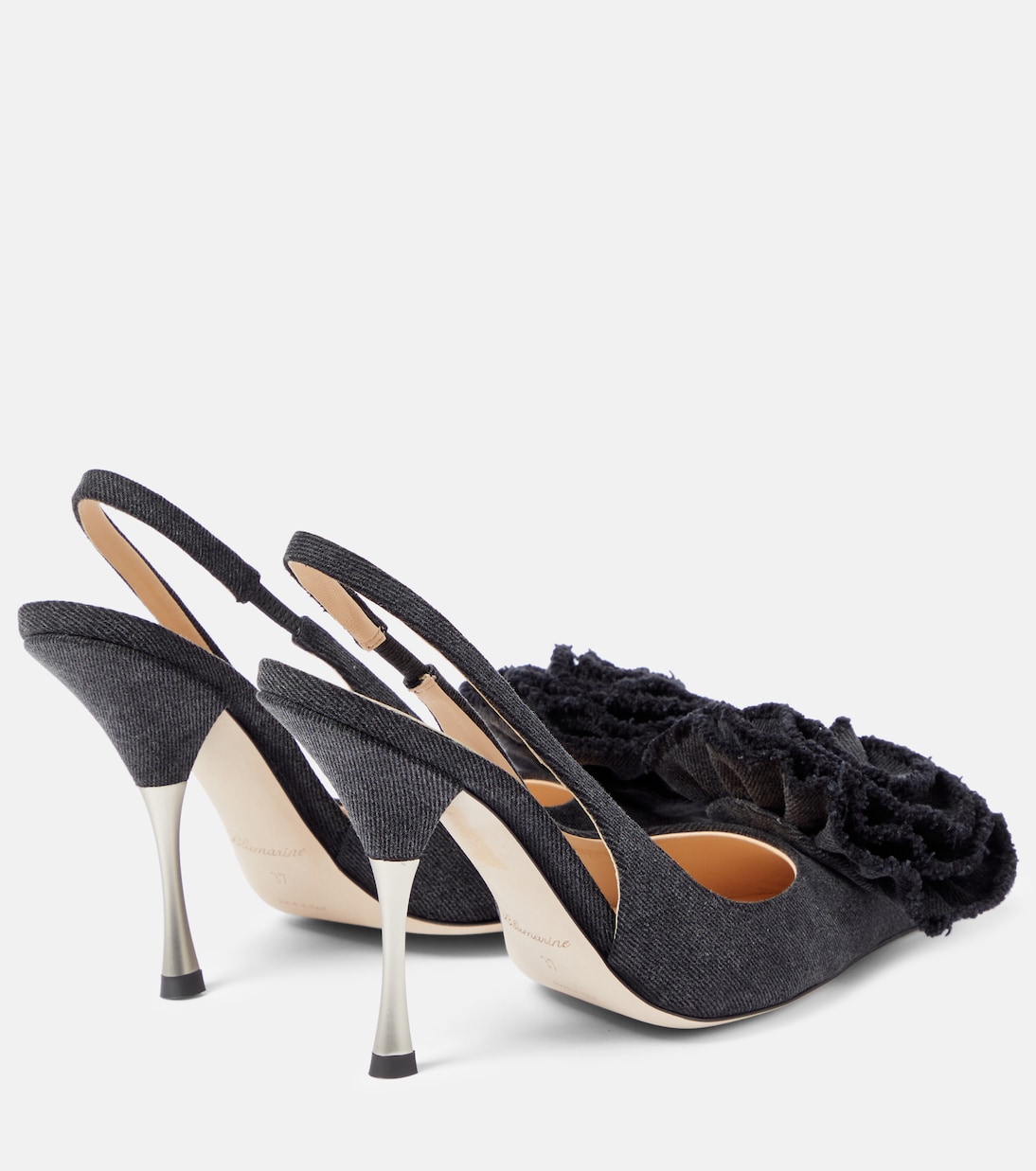 Escarpins en denim à fleurs | Blumarine