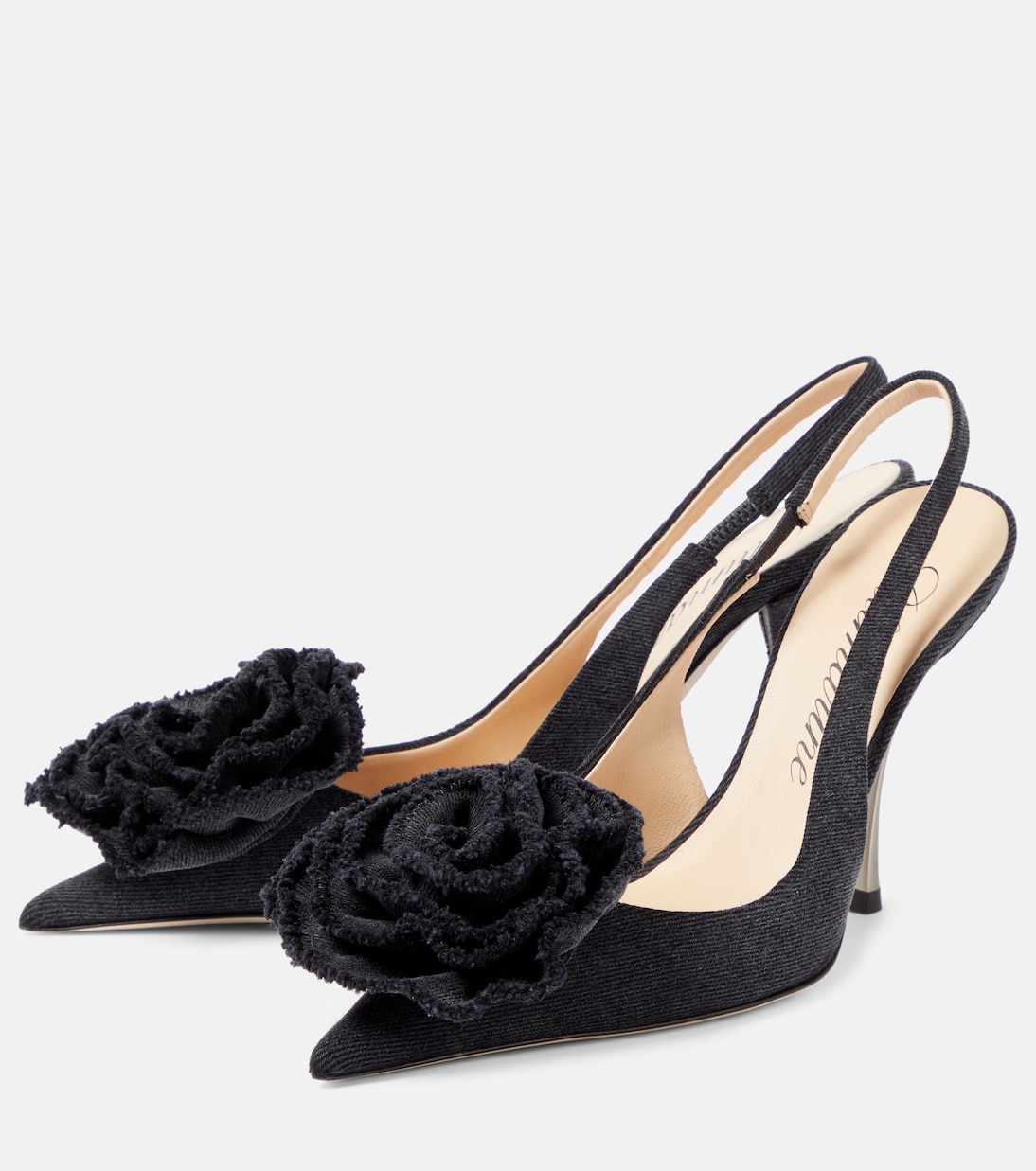 Escarpins en denim à fleurs | Blumarine