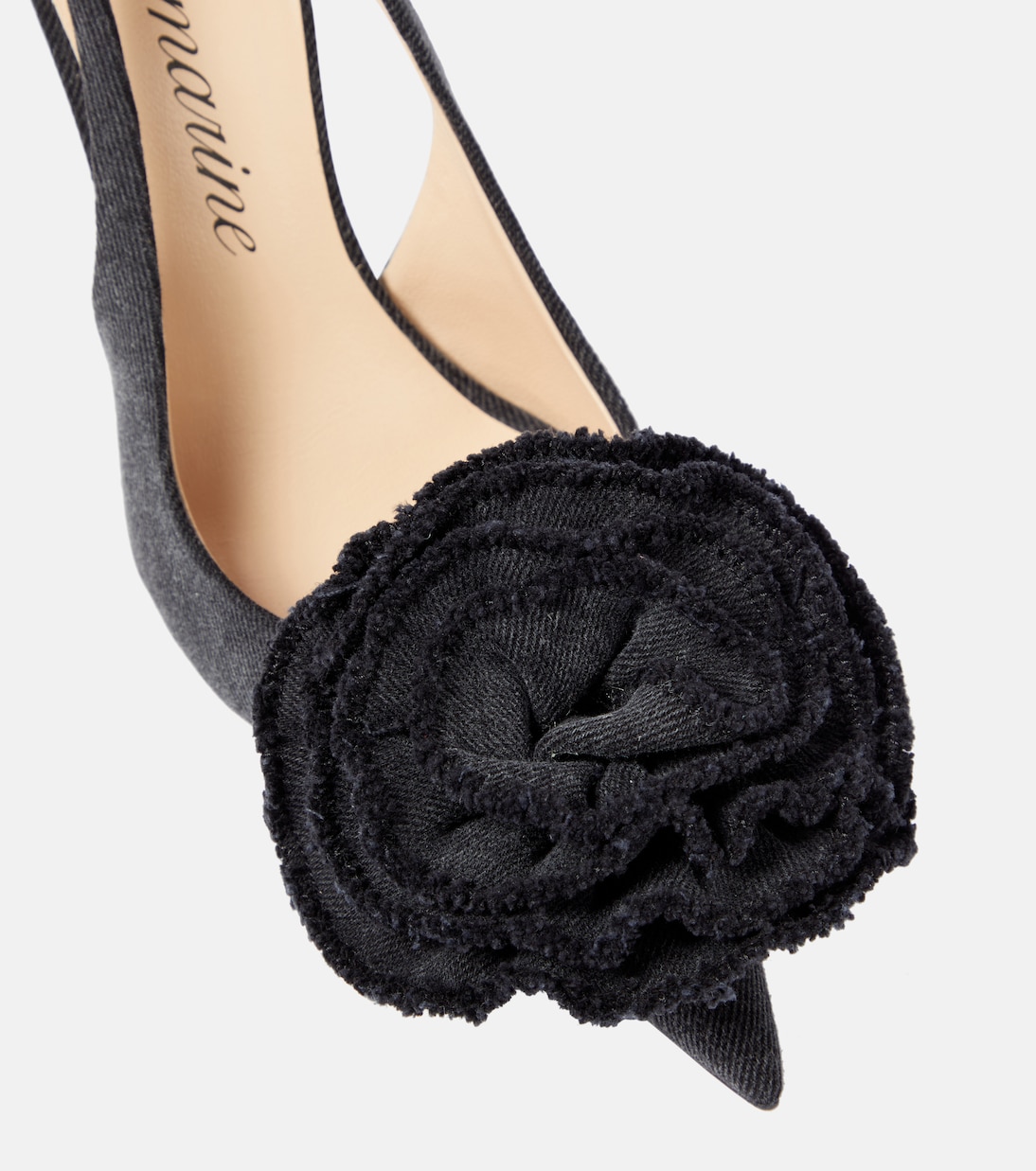 Escarpins en denim à fleurs | Blumarine