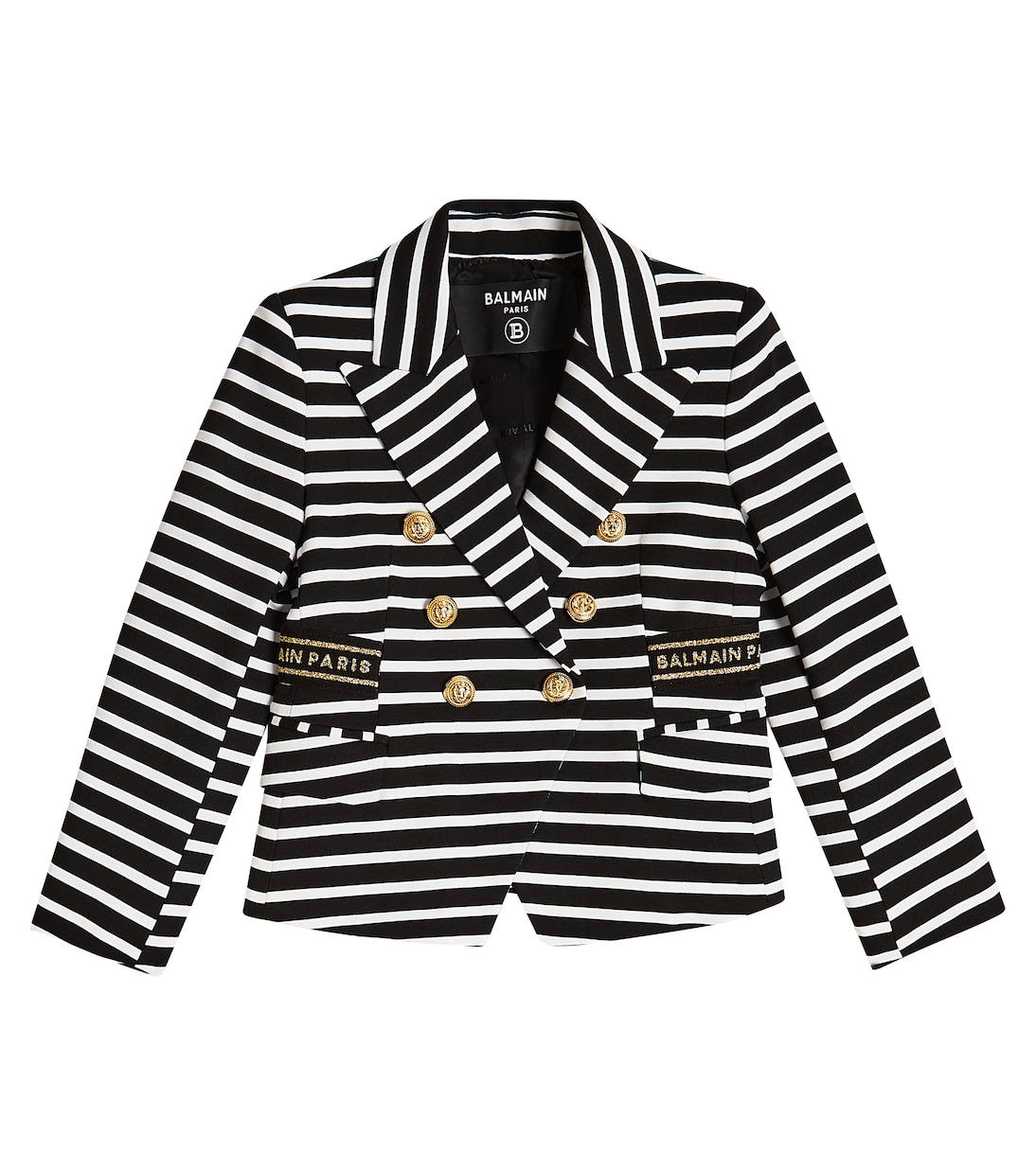 Blazer cruzado a rayas | Balmain Kids