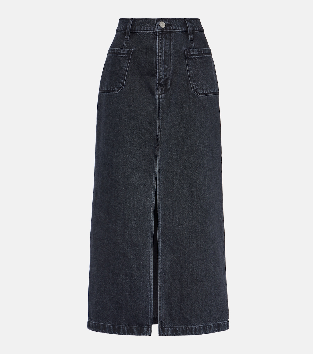 Le Bardot denim midi skirt | Frame