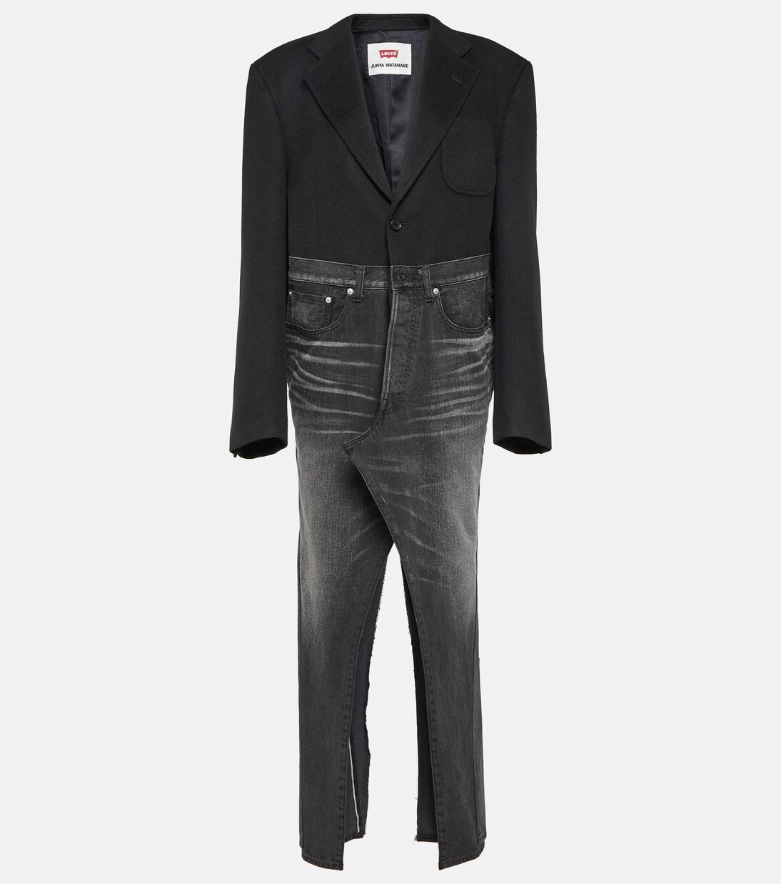 Abito midi di jeans con misto lana | Junya Watanabe