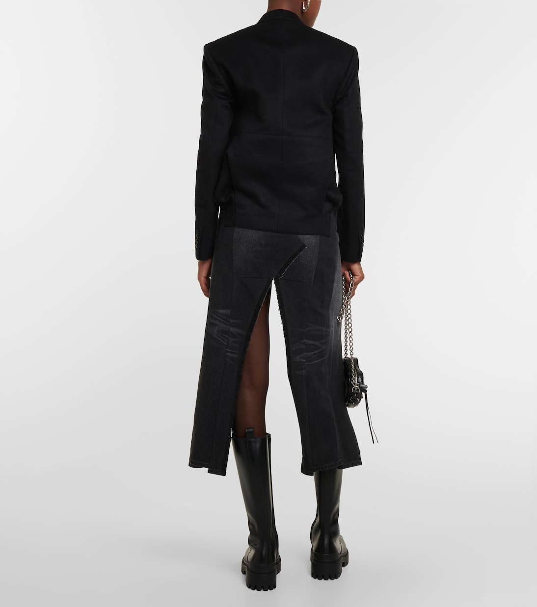 Abito midi di jeans con misto lana | Junya Watanabe