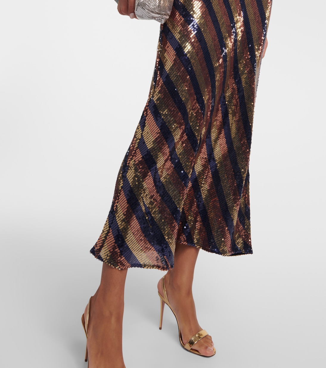 Sequined halterneck open-back gown | Rixo