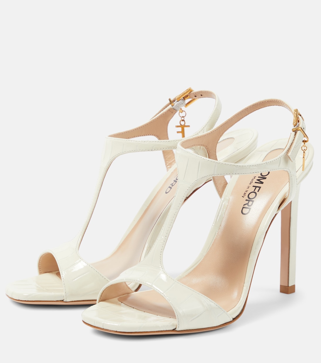 Angelina croc-effect leather sandals | Tom Ford