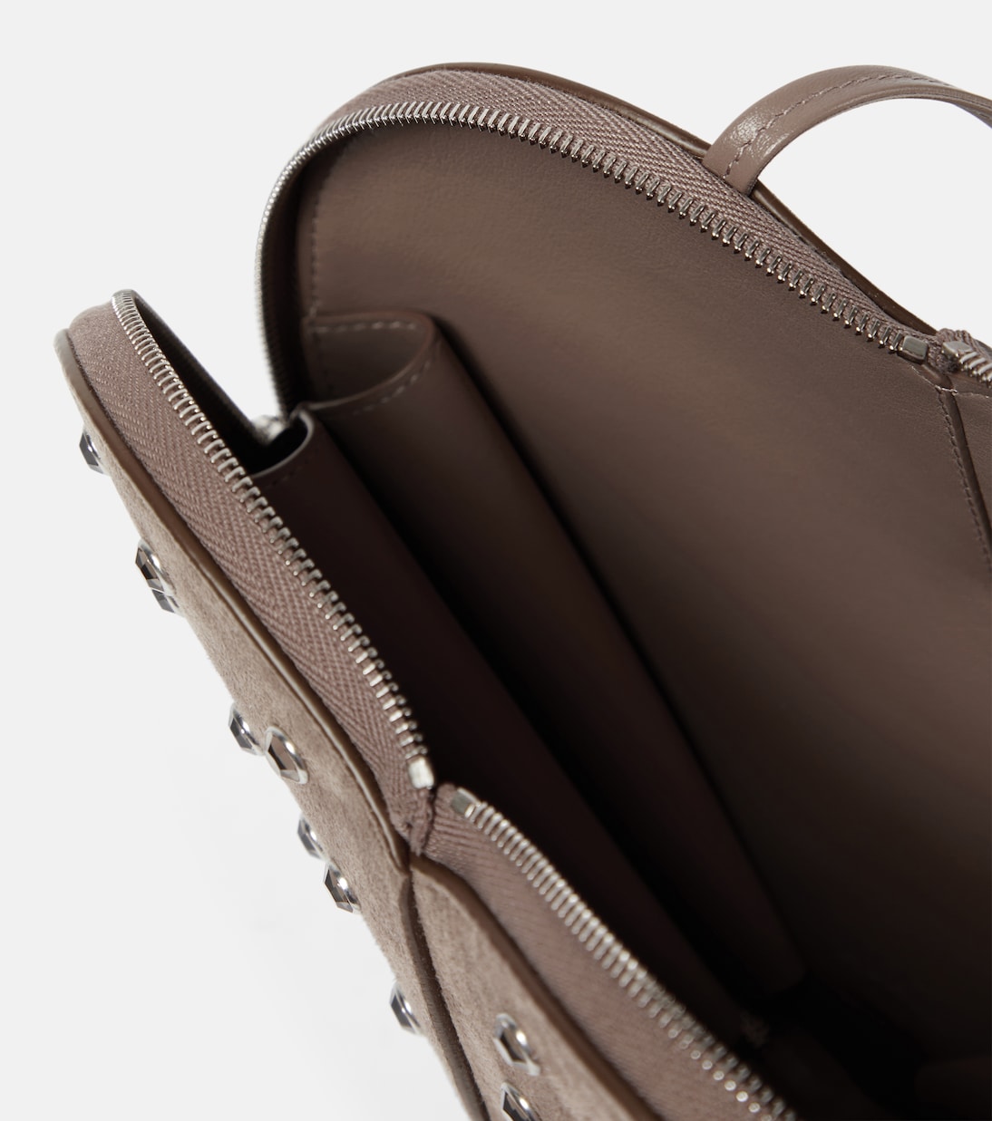 Borsa a tracolla Le Cœur in suede con borchie | Alaïa