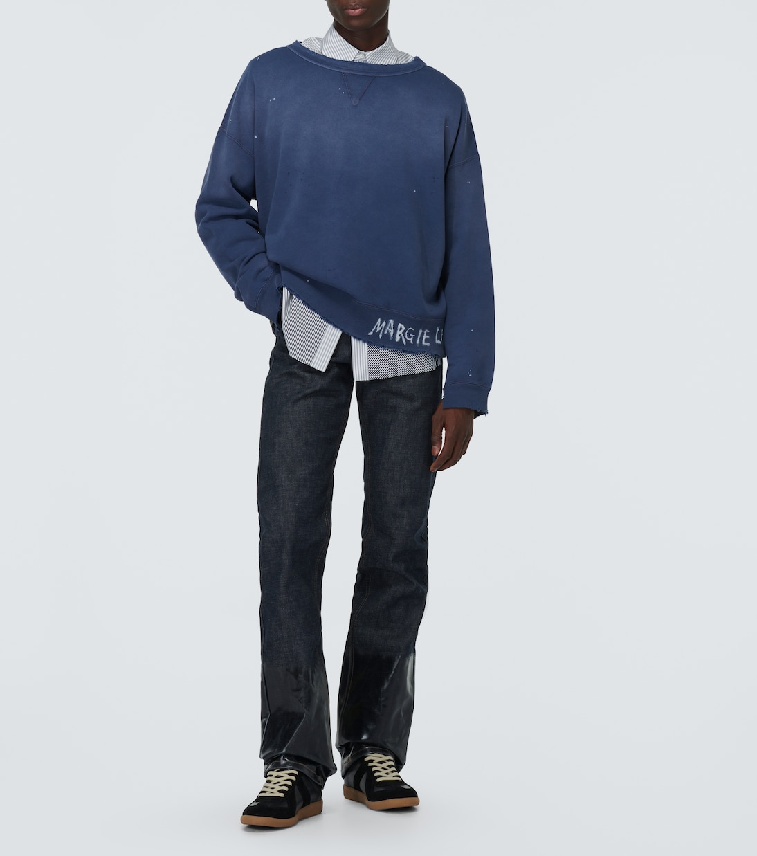 Felpa in jersey di cotone con stampa | Maison Margiela