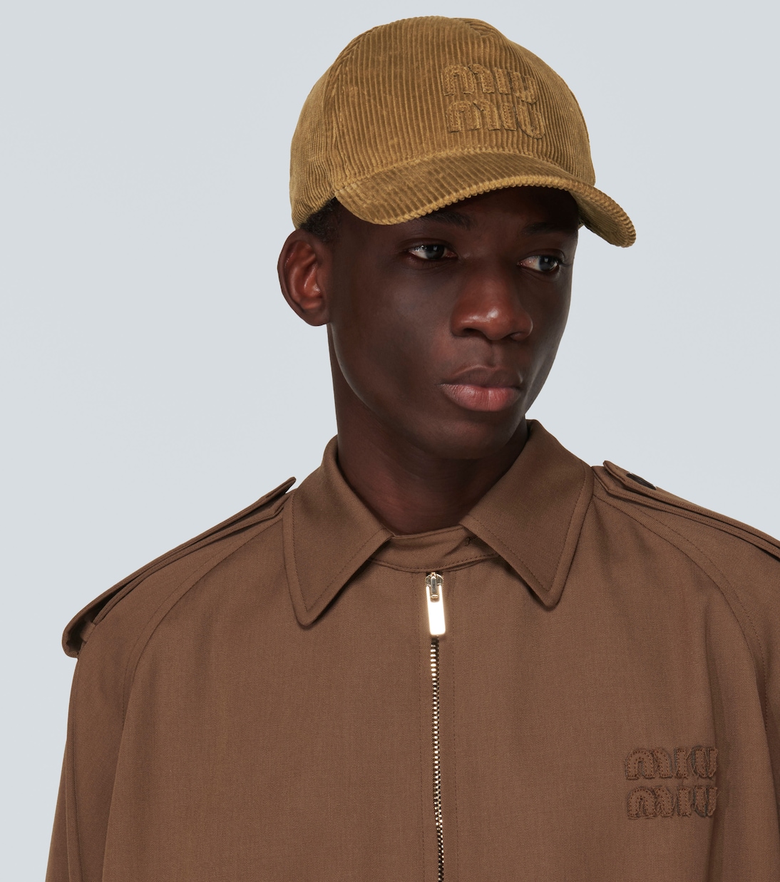 Cappello da baseball in velluto a coste | Miu Miu