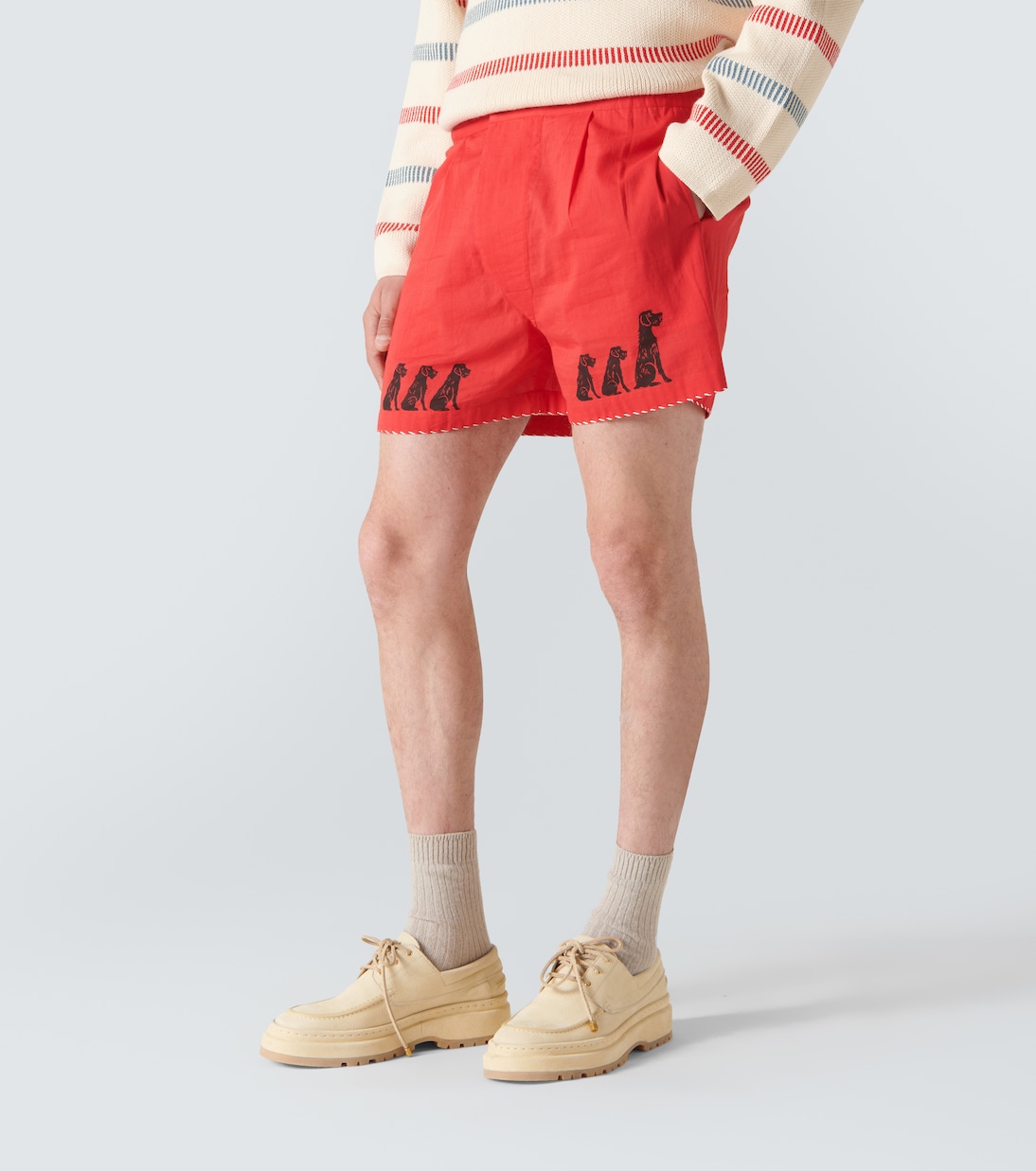 Monday printed cotton shorts | Bode