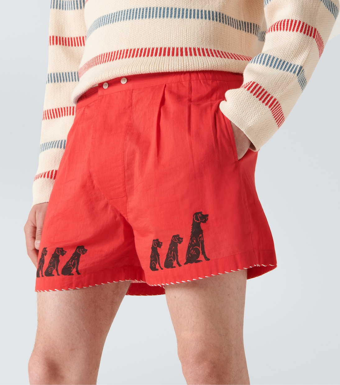 Monday printed cotton shorts | Bode