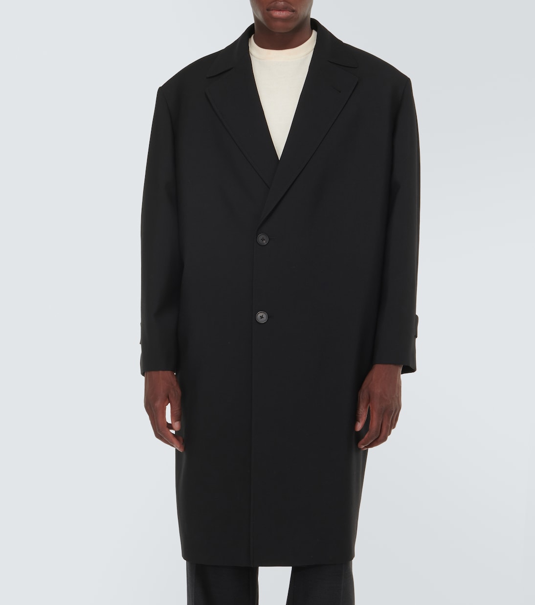 Pers double-breasted virgin wool overcoat | The Row