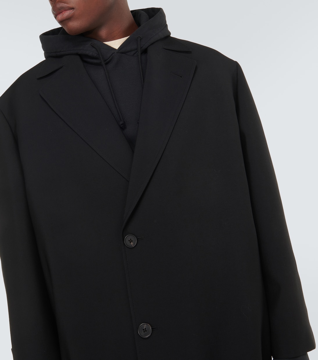Pers double-breasted virgin wool overcoat | The Row