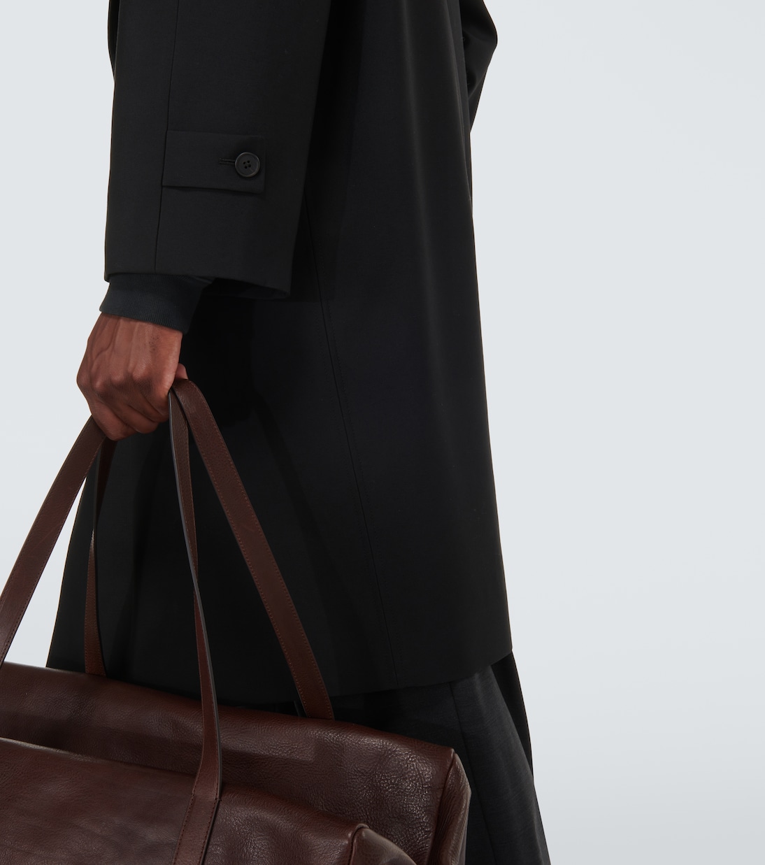 Pers double-breasted virgin wool overcoat | The Row