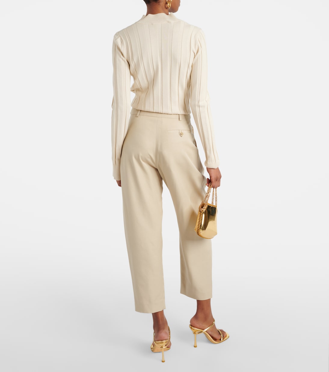 Pantaloni cropped Iconic a vita alta | Stella McCartney