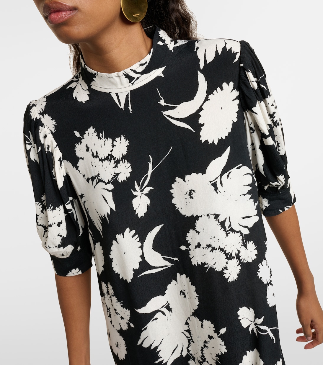 Printed crêpe minidress | Ganni