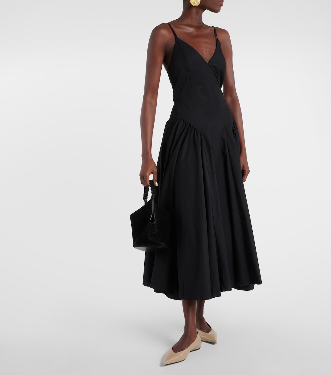 Solene cotton poplin midi dress | Tove