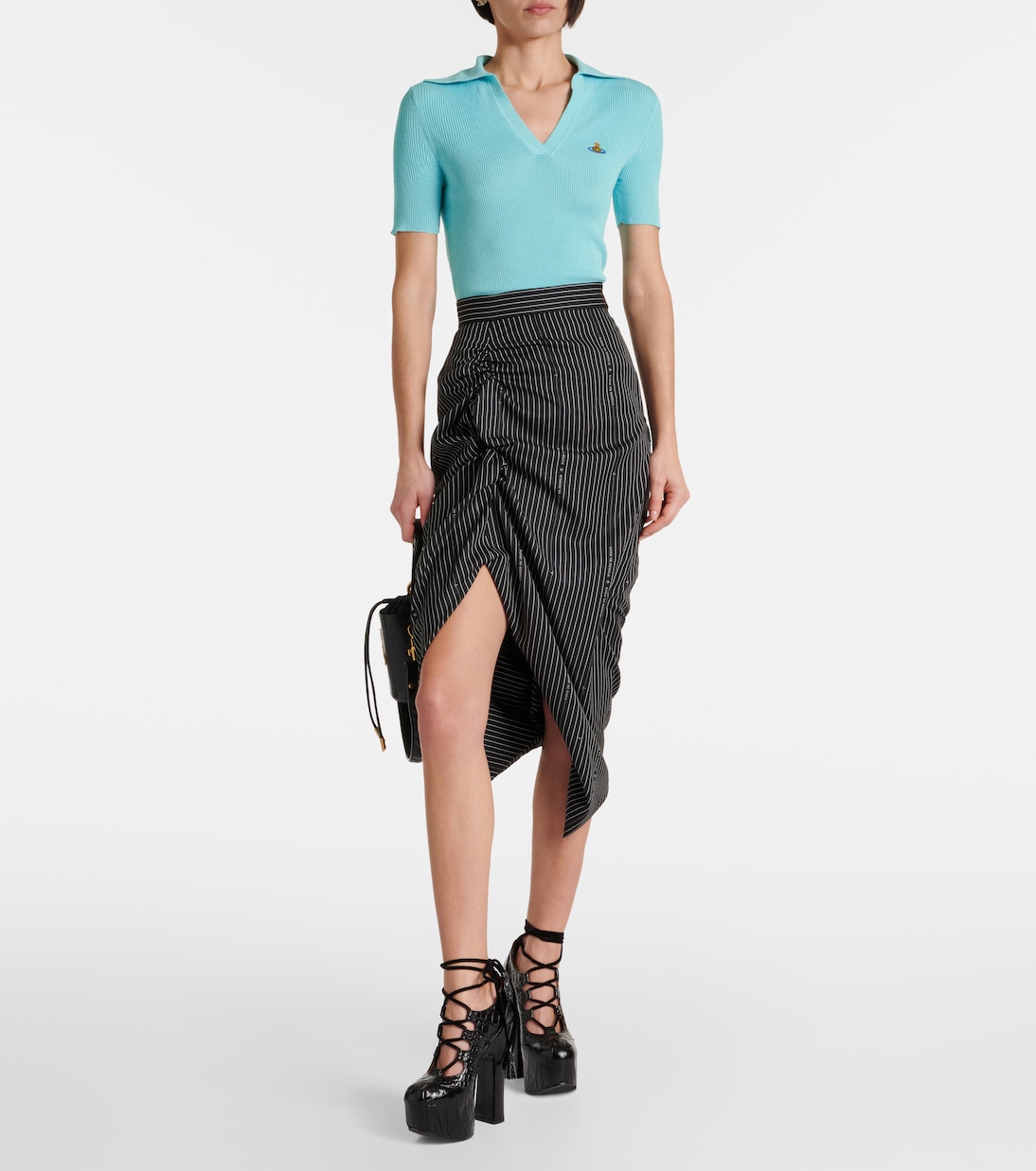 Polo Marina in maglia a coste di cotone | Vivienne Westwood