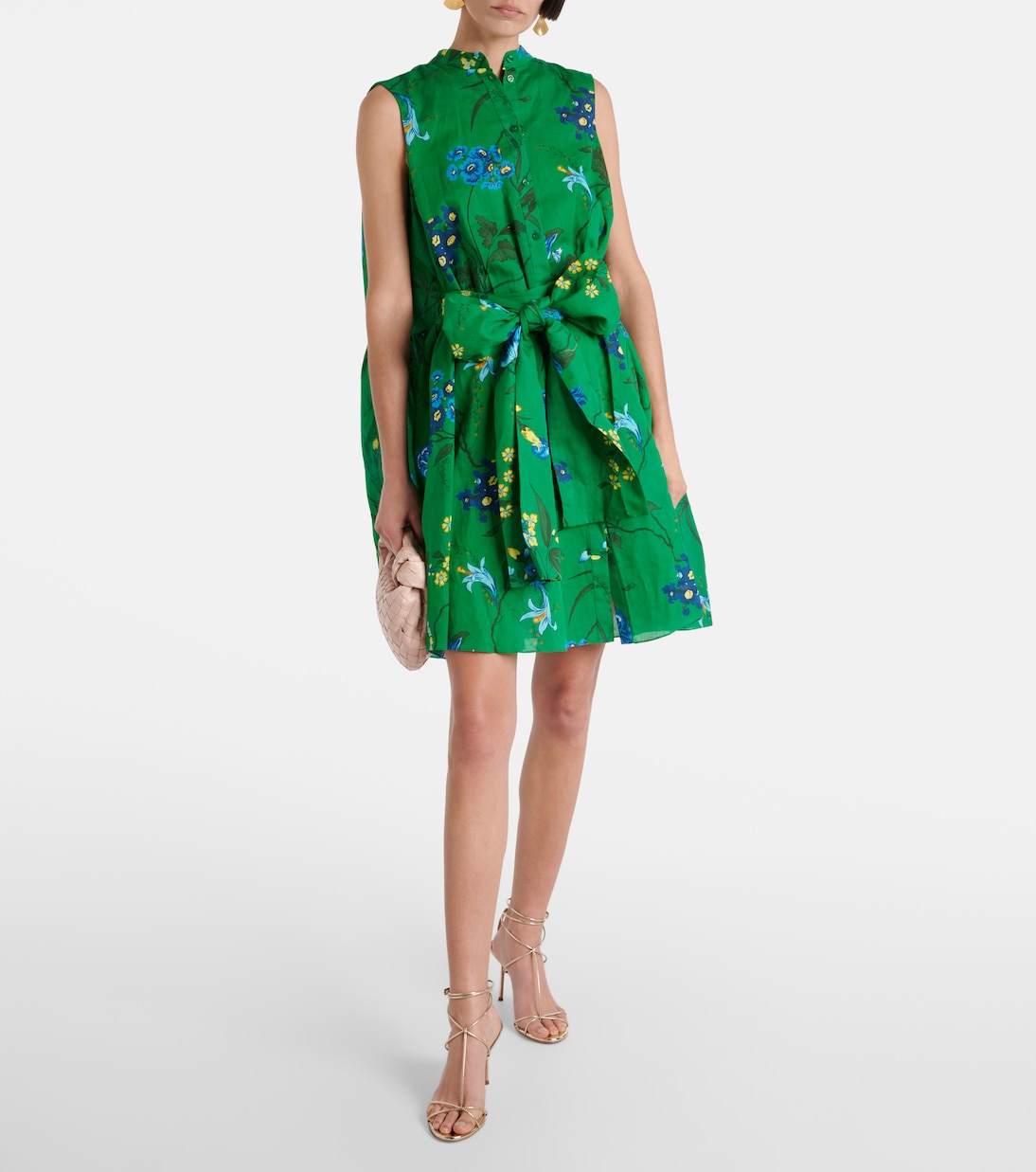 Minikleid aus Baumwolle und Leinen | Erdem