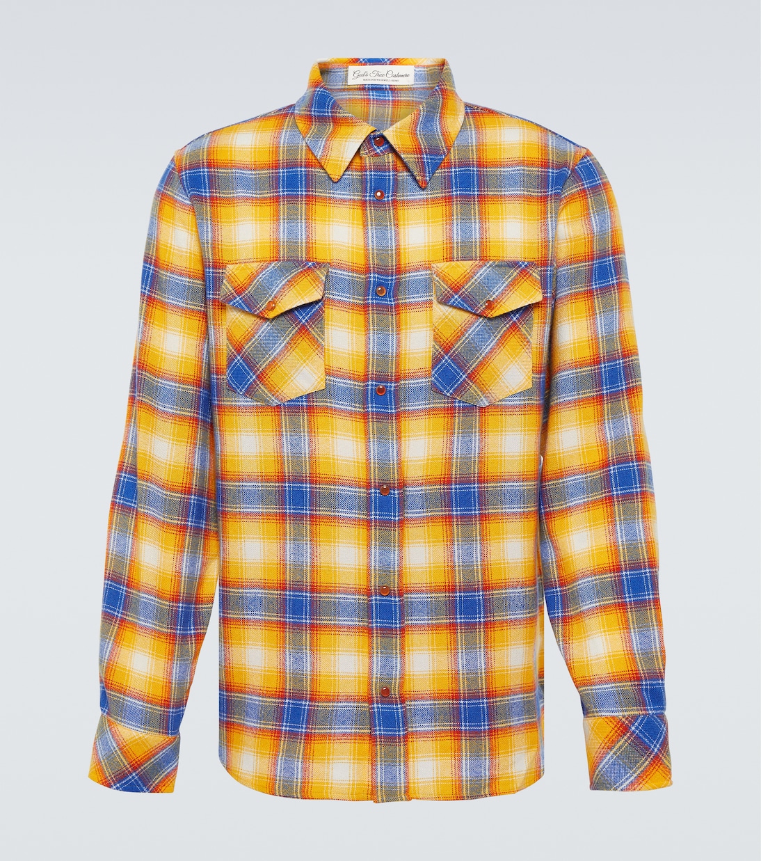 Camicia in tartan di cashmere | God's True Cashmere