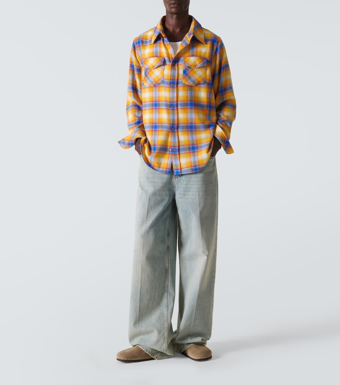 Camicia in tartan di cashmere | God's True Cashmere