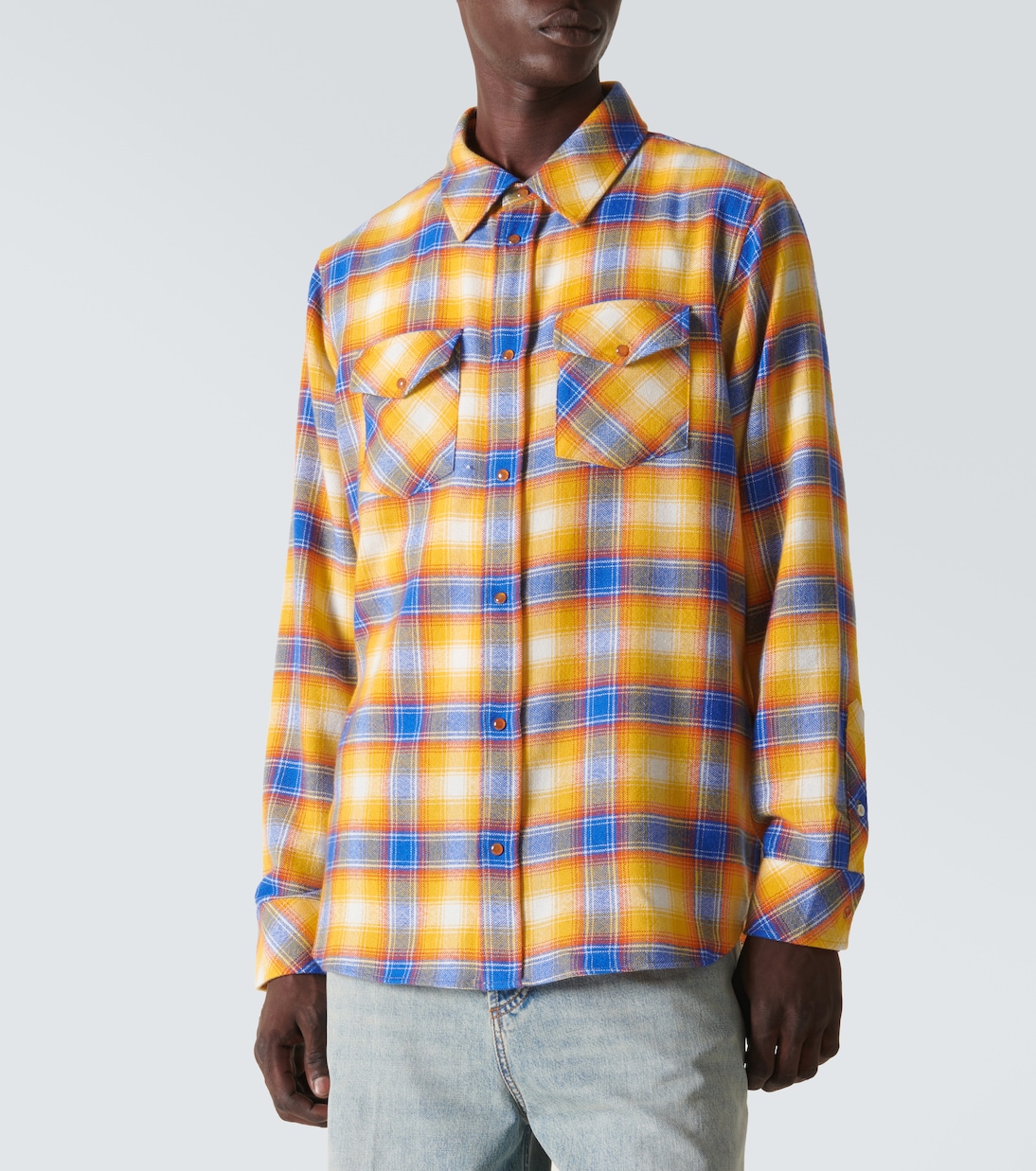 Camicia in tartan di cashmere | God's True Cashmere