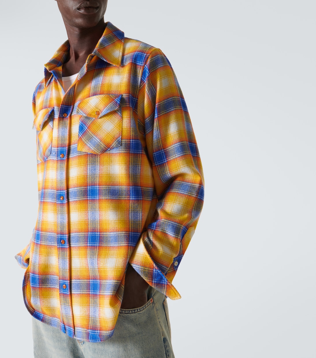 Camicia in tartan di cashmere | God's True Cashmere