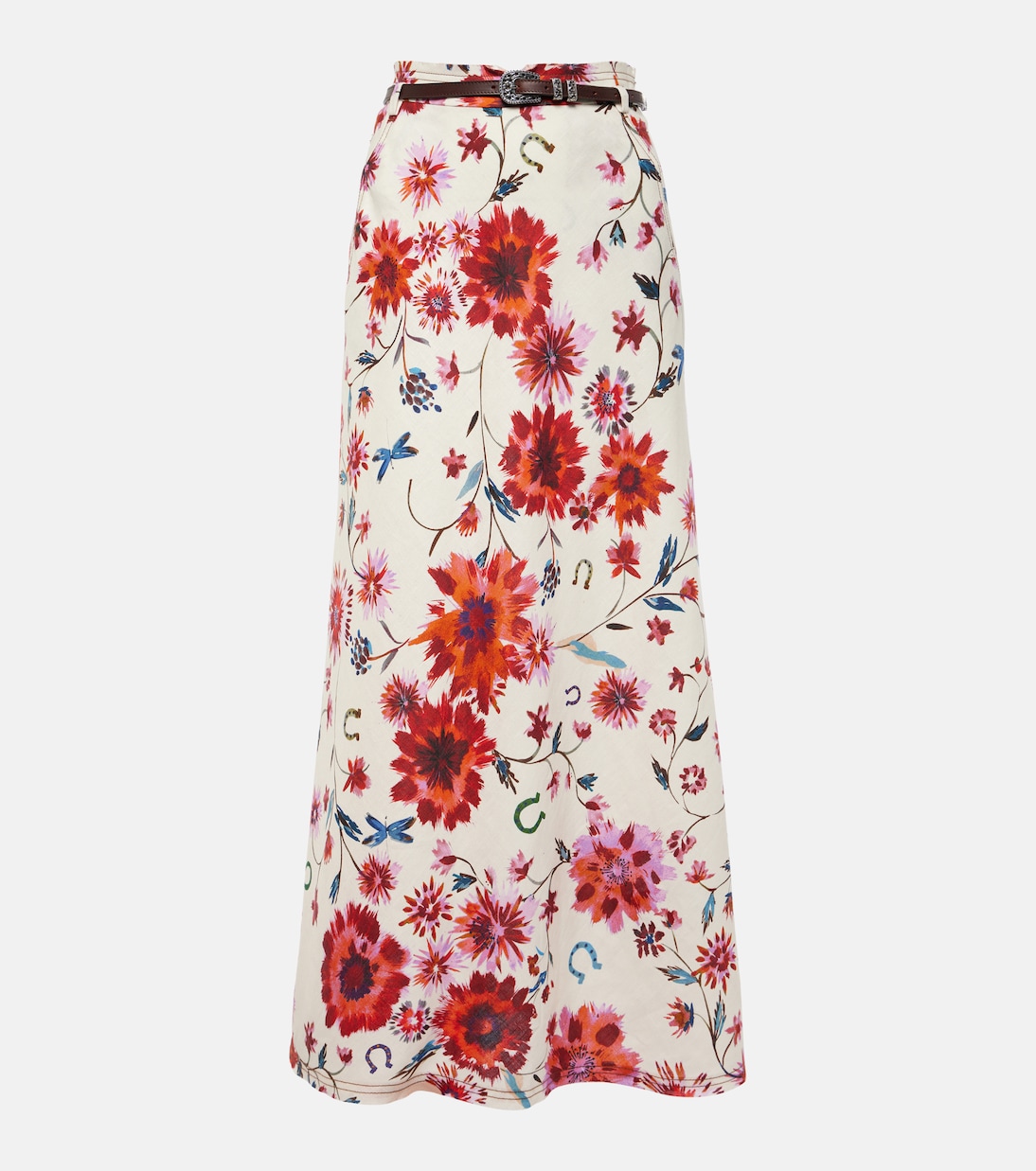 Falda midi Floral Ease de lino | Dorothee Schumacher