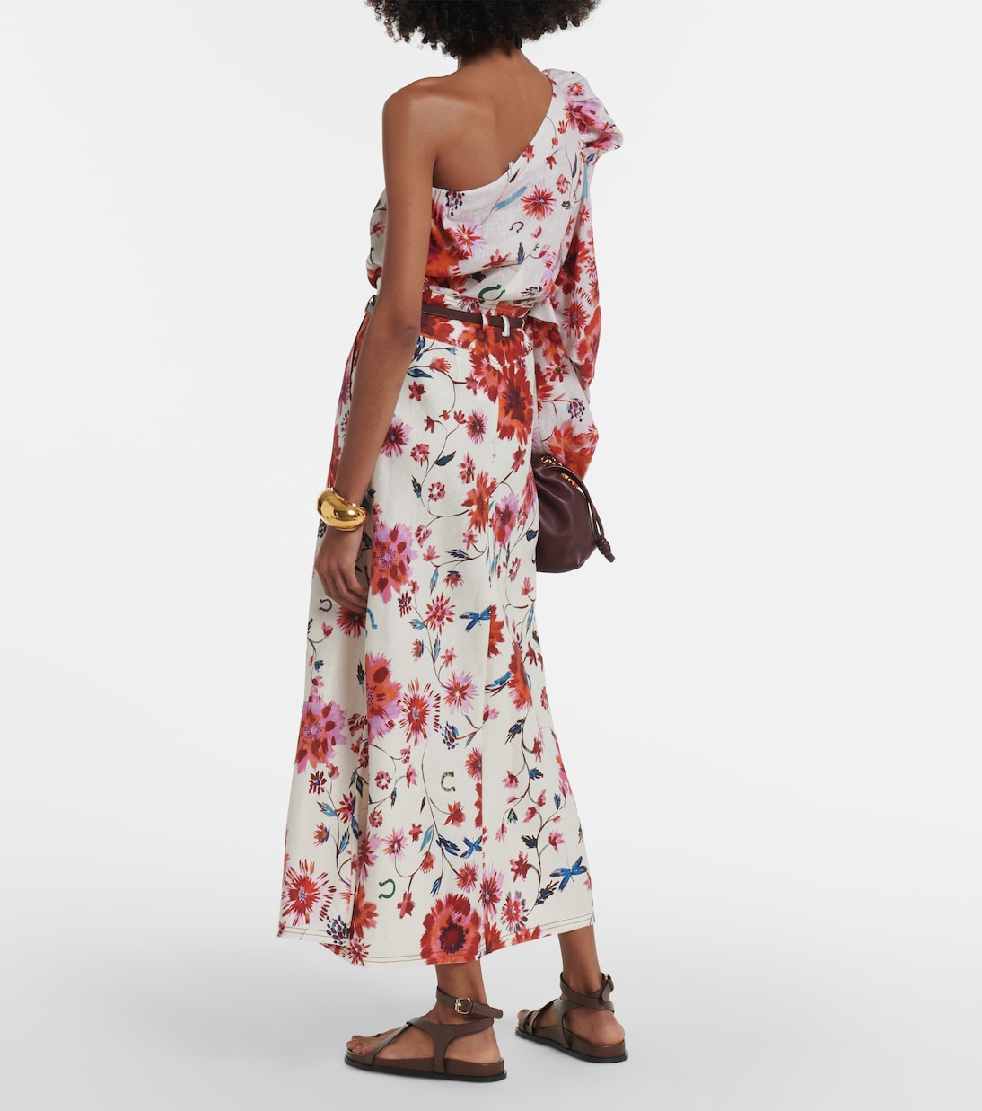 Falda midi Floral Ease de lino | Dorothee Schumacher