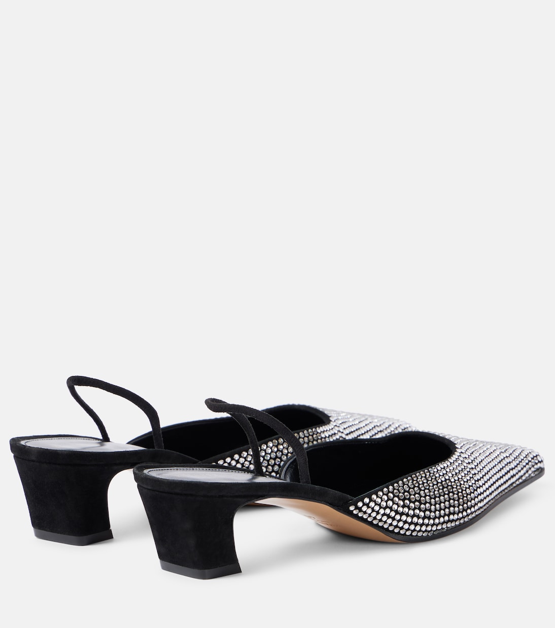 Slingback-Pumps Roosevelt aus Leder mit Kristallen | Khaite
