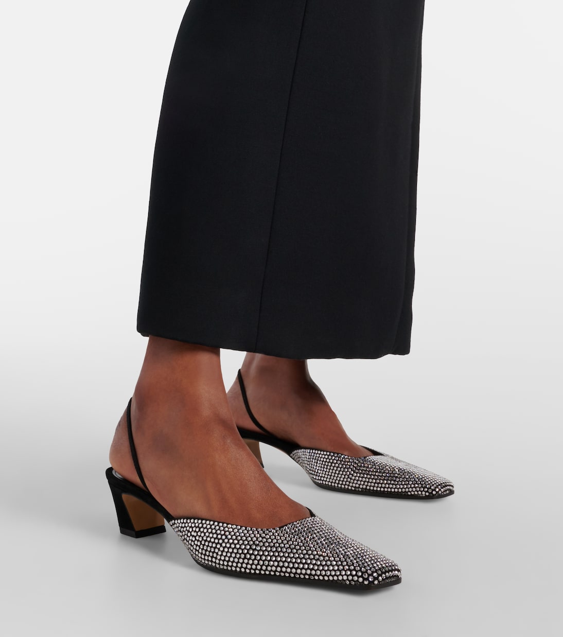 Slingback-Pumps Roosevelt aus Leder mit Kristallen | Khaite