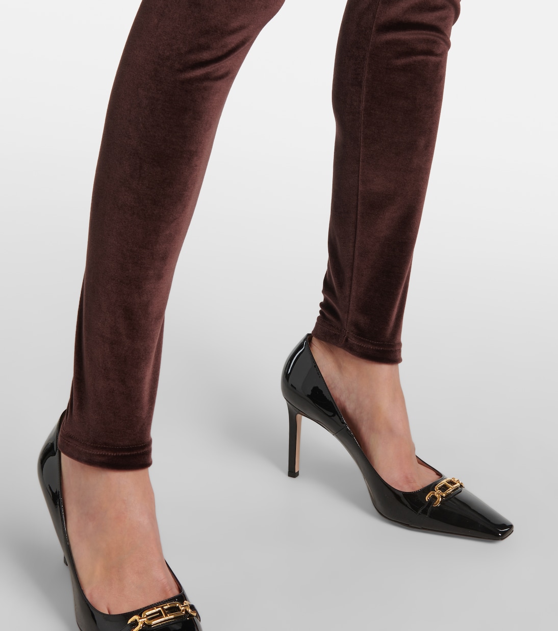 Leggings de terciopelo con logo | Tom Ford