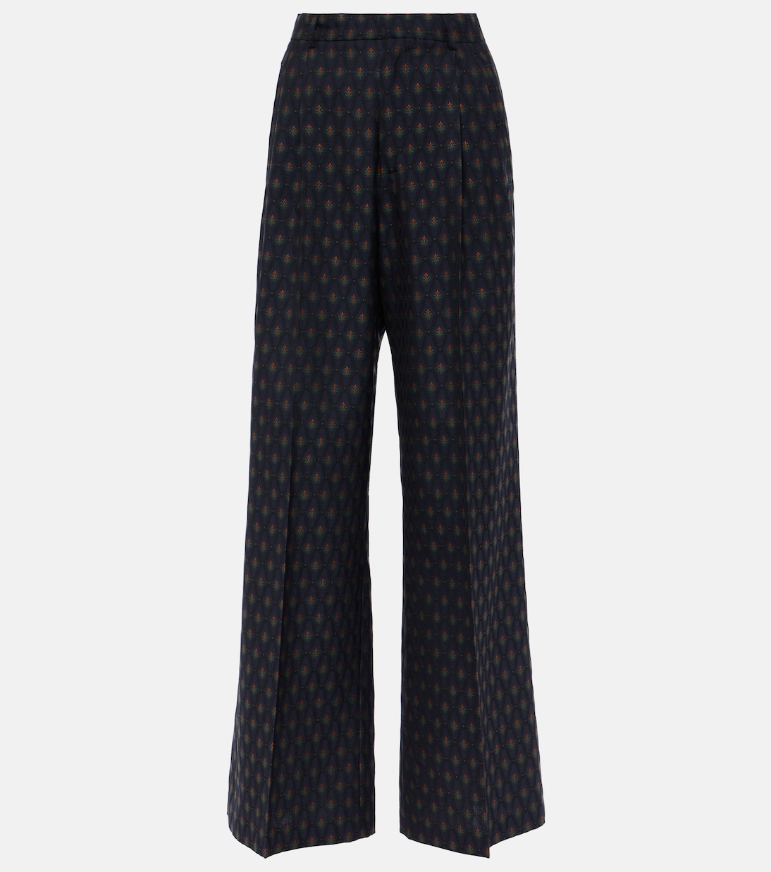 Pantalones anchos de lana y algodón | Etro
