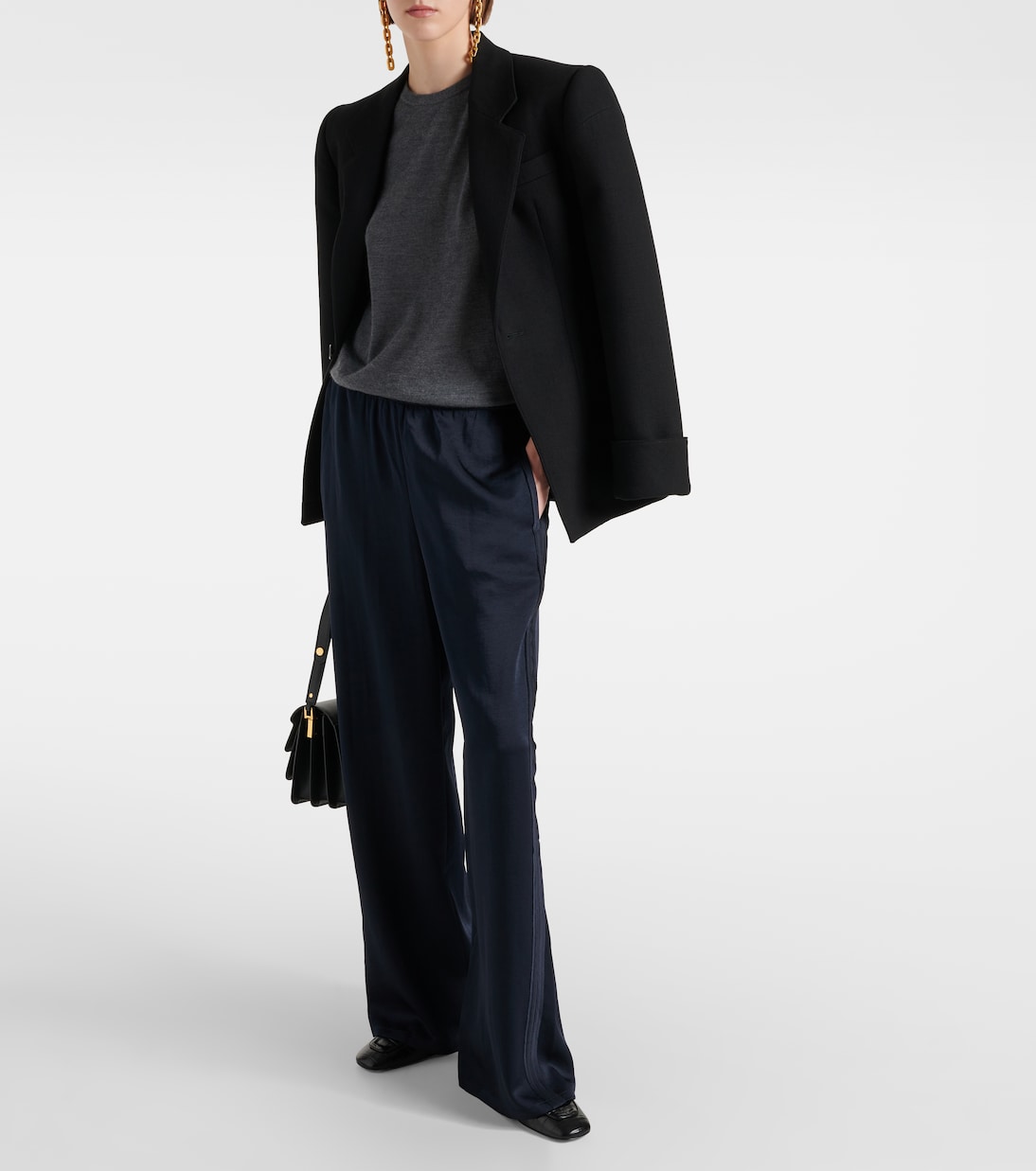Pantalon ample à taille mi-haute | Vince