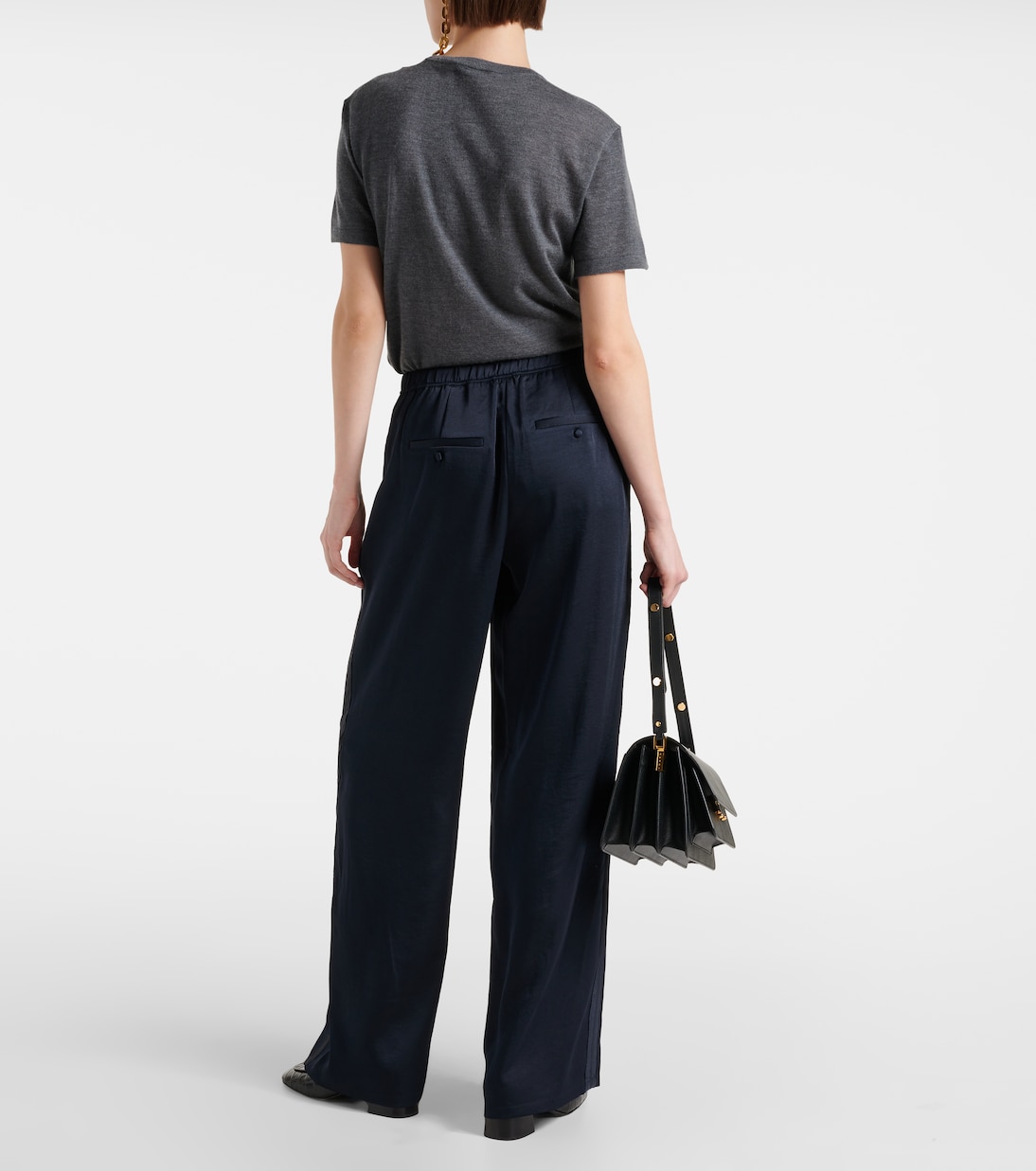 Pantalon ample à taille mi-haute | Vince
