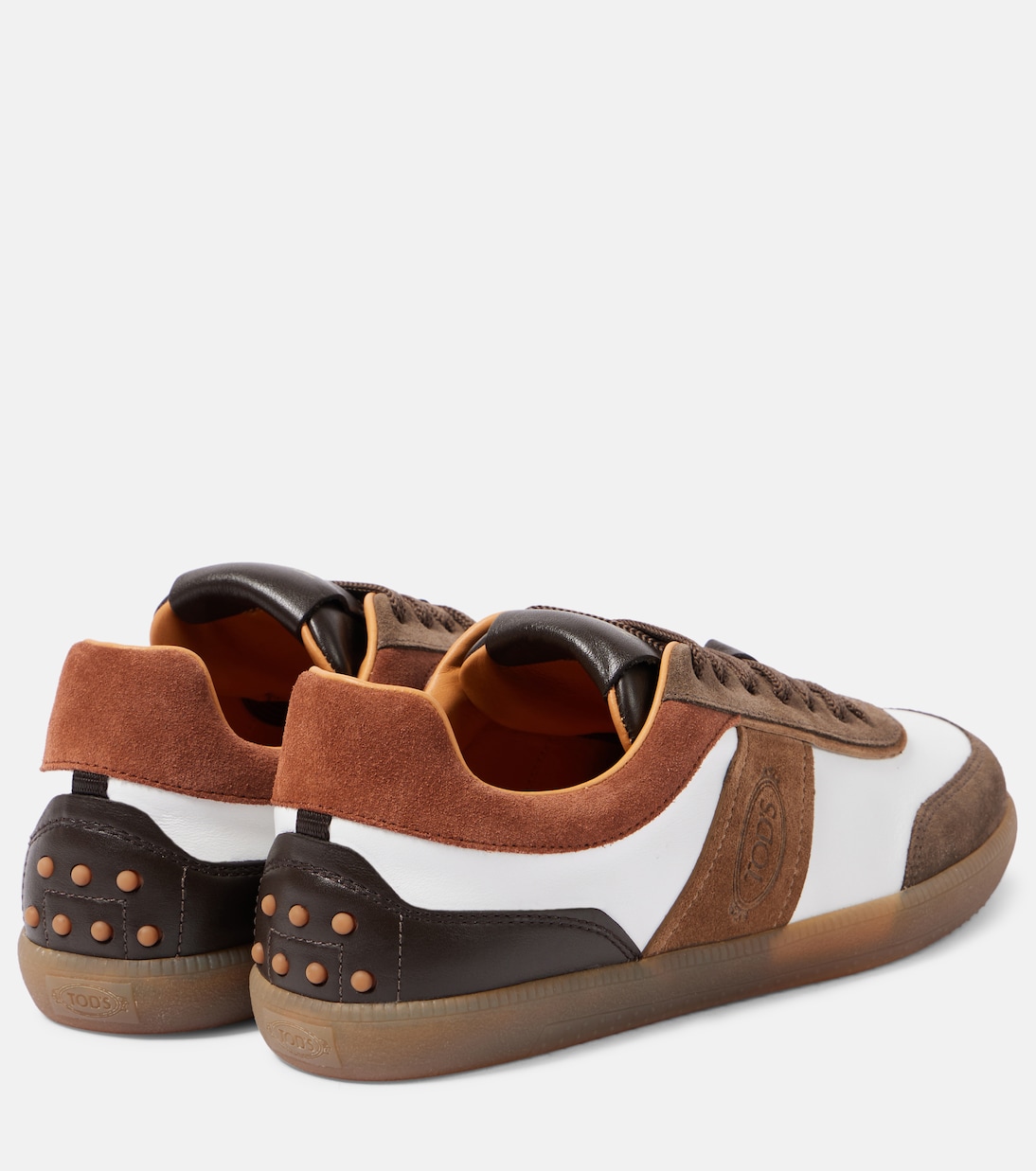 Tabs suede-trimmed leather sneakers | Tod's