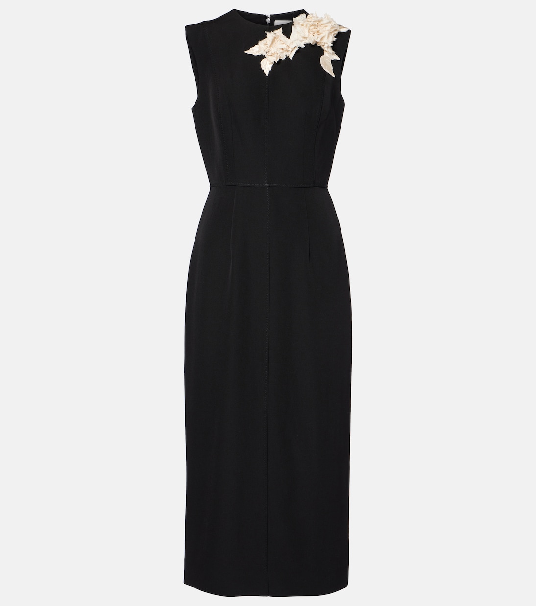 Vestido midi de lana asimétrico | Erdem