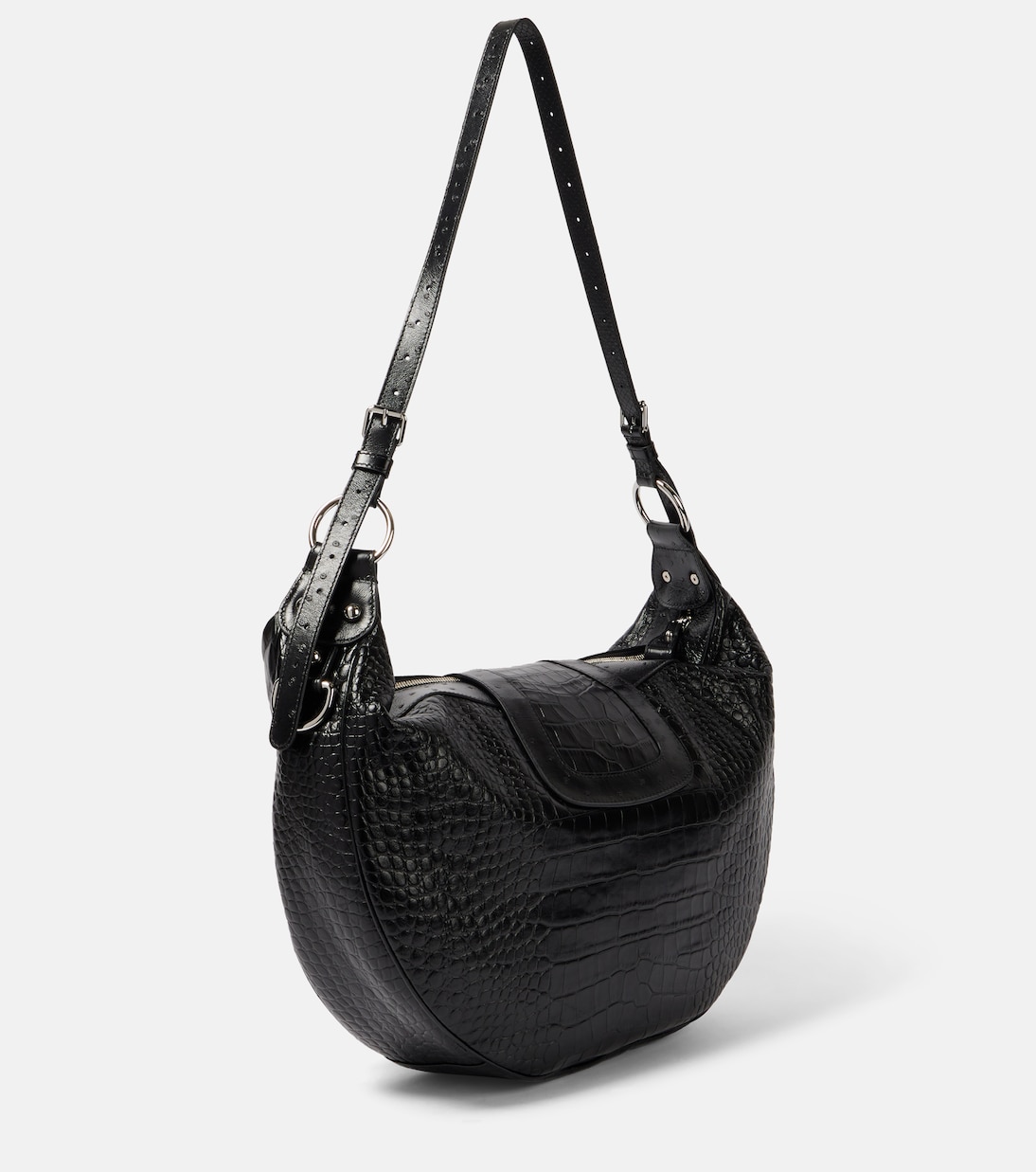 Essex embossed leather shoulder bag | Balenciaga