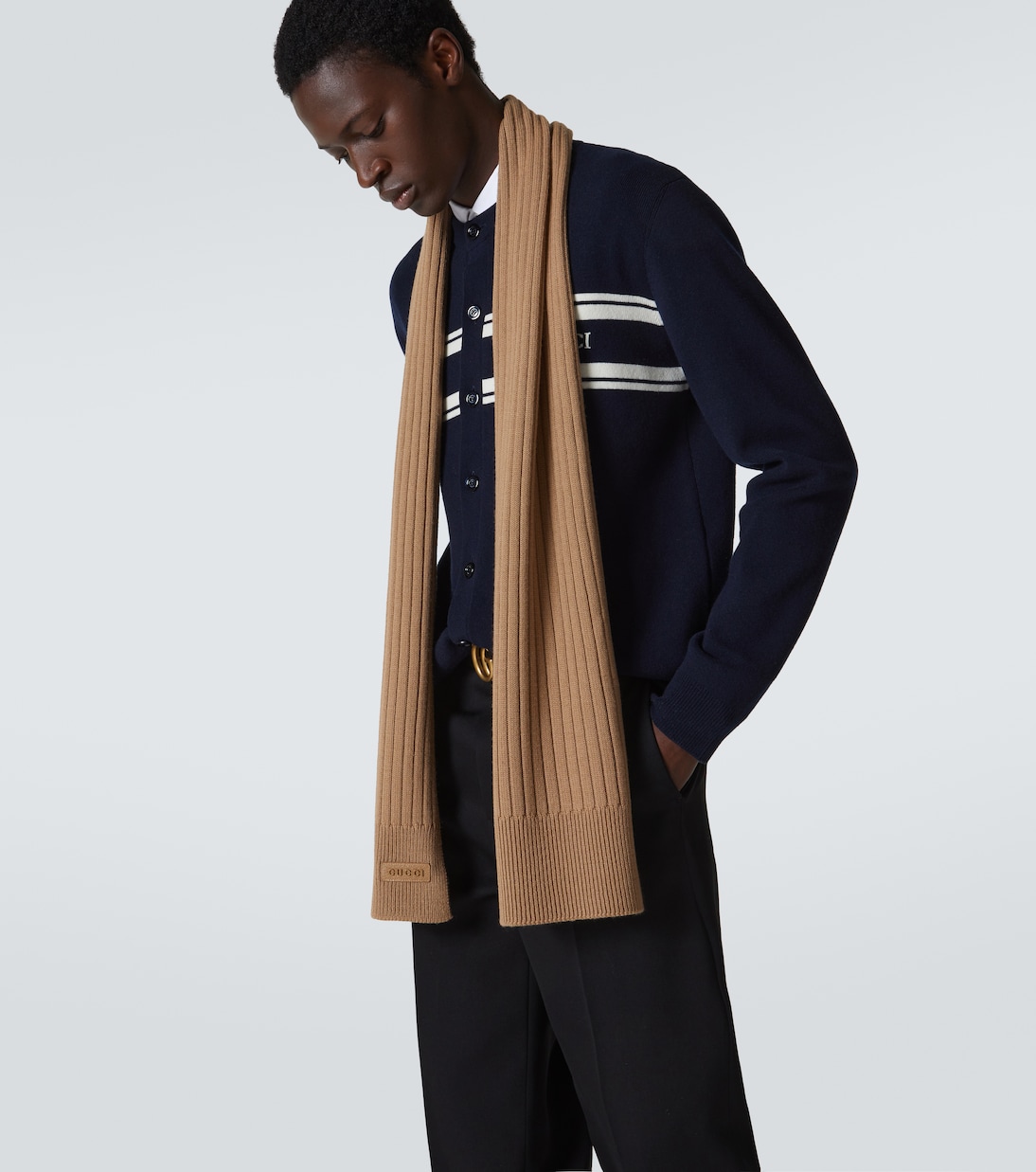 Sciarpa in lana a coste | Gucci