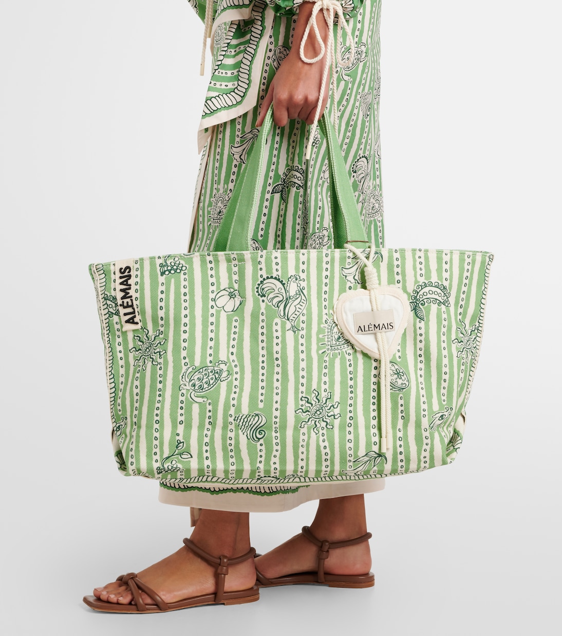Borsa Lula Large in canvas con stampa | Alémais